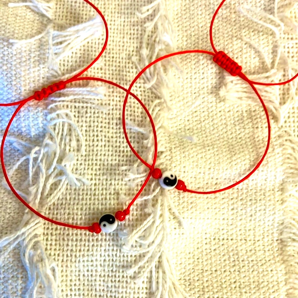 New Super Cute Yin Yang Delicate Adjustable Bracelet Set